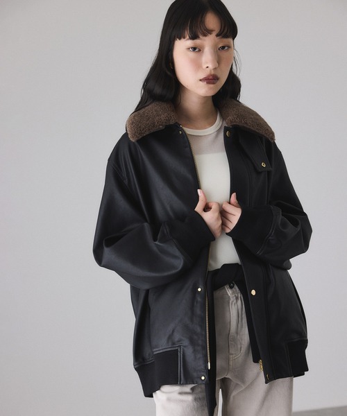 アダムエロペ シンセティックレザーブルゾン adametrope 楽天市場】シンセティックレザーブルゾン／アダムエロペ（ADAM