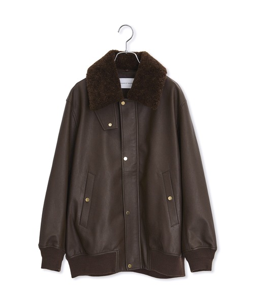 シンセティックレザーフライトジャケット（ブルゾン）｜ADAM ET