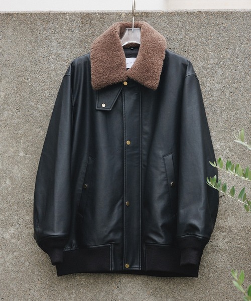 シンセティックレザーフライトジャケット（ブルゾン）｜ADAM ET ROPE