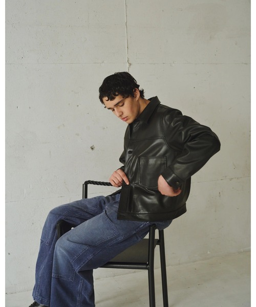 markaware(マーカウェア)の「【markaware/marka】オーガニックコットンダック / ダブルニーパンツ / DOUBLE KNEE PANTS(デニムパンツ・メンズ・ネイビー/ブラック/ブラウン・1/2)」の11枚目の写真