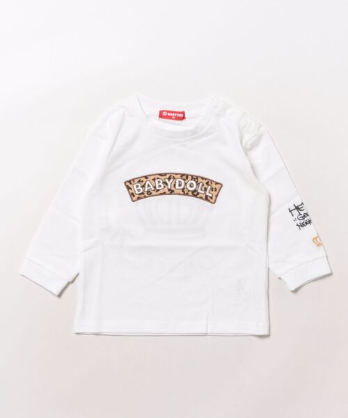 BABYDOLL(ベビードール)の「親子お揃い アニマルロゴワッペンロンT 0855K(Tシャツ/カットソー・キッズ・ブラック/ホワイト・90cm/100cm/110cm/120cm/130cm/140cm/150cm)」の22枚目の写真