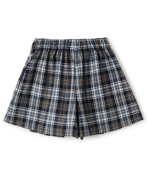 KP（ケーピー）の「チェック　プリーツキュロットスカート（スカート・キッズ・ネイビー/チャコールグレー・160cm/120cm/130cm/140cm/150cm）」の3枚目の写真