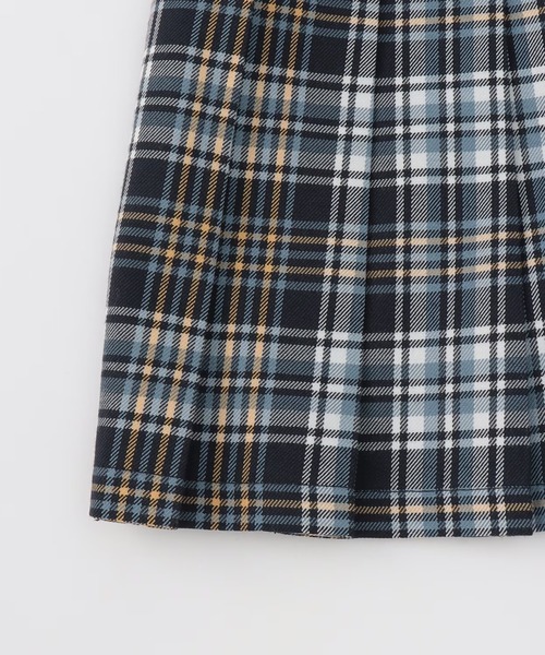 KP（ケーピー）の「チェック　プリーツキュロットスカート（スカート・キッズ・ネイビー/チャコールグレー・160cm/120cm/130cm/140cm/150cm）」の6枚目の写真