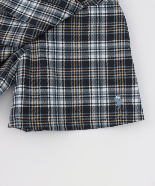 KP（ケーピー）の「チェック　プリーツキュロットスカート（スカート・キッズ・ネイビー/チャコールグレー・160cm/120cm/130cm/140cm/150cm）」の7枚目の写真