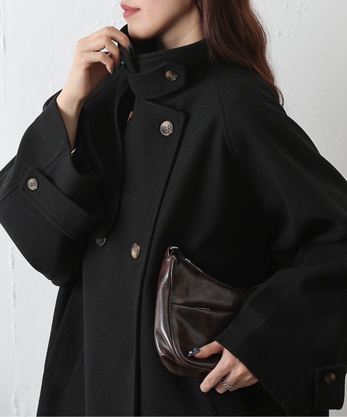 COLONY 2139（コロニートゥーワンスリーナイン）の「ラグランスリーブフレアコート（その他アウター・レディース・チャコールグレー/ベージュ/ブラウン/ブラック・FREE）」の2枚目の写真