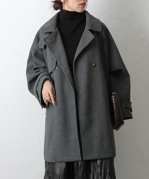COLONY 2139（コロニートゥーワンスリーナイン）の「ラグランスリーブフレアコート（その他アウター・レディース・チャコールグレー/ベージュ/ブラウン/ブラック・FREE）」の11枚目の写真
