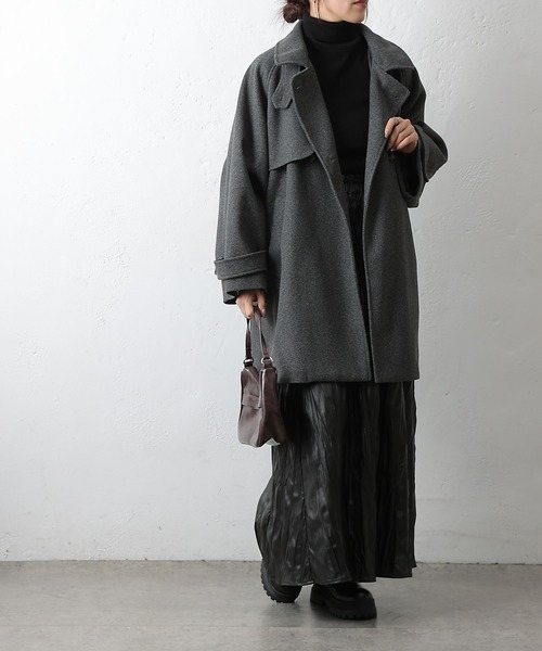 COLONY 2139（コロニートゥーワンスリーナイン）の「ラグランスリーブフレアコート（その他アウター・レディース・チャコールグレー/ベージュ/ブラウン/ブラック・FREE）」の14枚目の写真