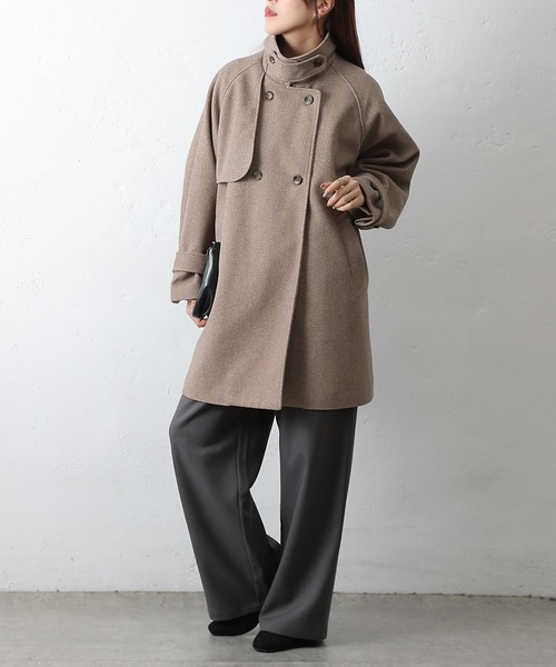 COLONY 2139（コロニートゥーワンスリーナイン）の「ラグランスリーブフレアコート（その他アウター・レディース・チャコールグレー/ベージュ/ブラウン/ブラック・FREE）」の8枚目の写真