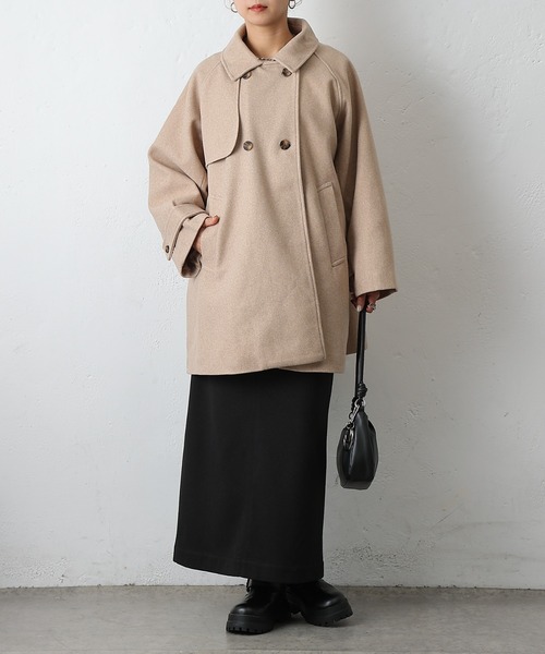 COLONY 2139（コロニートゥーワンスリーナイン）の「ラグランスリーブフレアコート（その他アウター・レディース・チャコールグレー/ベージュ/ブラウン/ブラック・FREE）」の16枚目の写真