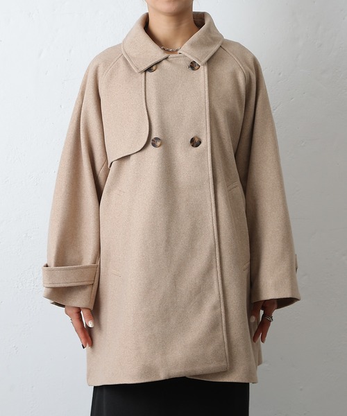 COLONY 2139（コロニートゥーワンスリーナイン）の「ラグランスリーブフレアコート（その他アウター・レディース・チャコールグレー/ベージュ/ブラウン/ブラック・FREE）」の18枚目の写真