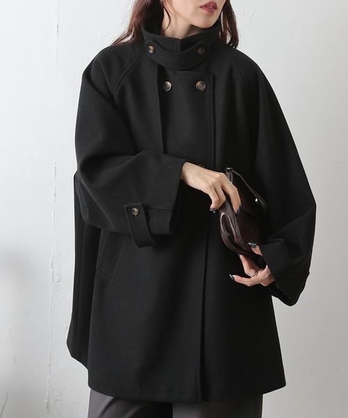 セール】ラグランスリーブフレアコート（ステンカラーコート）｜COLONY