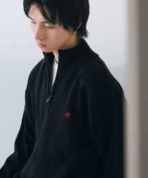【BEVERLY HILLS POLO CLUB/ビバリーヒルズポロクラブ】ハーフジップニット