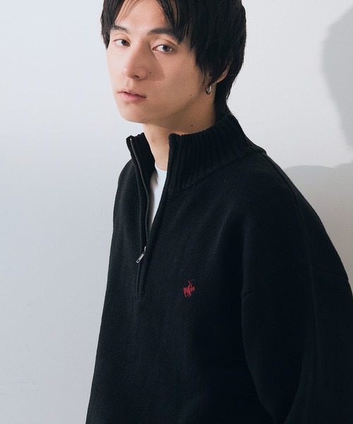 BEVERLY HILLS POLO CLUB(ビバリーヒルズポロクラブ)の「【BEVERLY HILLS POLO CLUB/ビバリーヒルズポロクラブ】ハーフジップニット(ニット/セーター・メンズ・スミクロ/アイボリー/ブラック・MEDIUM/LARGE/X-LARGE)」の17枚目の写真
