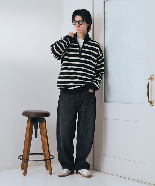 BEVERLY HILLS POLO CLUB(ビバリーヒルズポロクラブ)の「【BEVERLY HILLS POLO CLUB/ビバリーヒルズポロクラブ】ハーフジップニット(ニット/セーター・メンズ・スミクロ/アイボリー/ブラック・MEDIUM/LARGE/X-LARGE)」の19枚目の写真