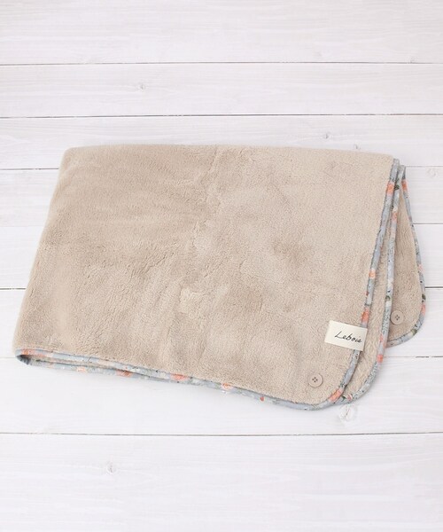 one'sterrace（ワンズテラス）の「【あったか】ルボア ひざ掛け 花柄パイピング（ブランケット・レディース・ベージュ系8/ピンク系9・99）」の3枚目の写真