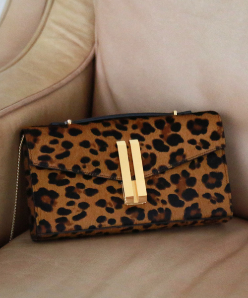 Rouge vif（ルージュヴィフ）の「【DEMELLIER/デメリエー】VANCOUVER CLUTCH LE レオパード チェーンショルダーバッグ/クラッチバッグ（クラッチバッグ・レディース・その他・フリー）」の3枚目の写真