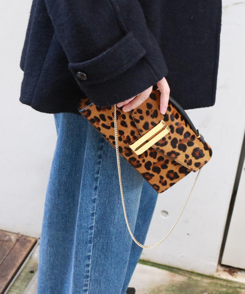 Rouge vif（ルージュヴィフ）の「【DEMELLIER/デメリエー】VANCOUVER CLUTCH LE レオパード チェーンショルダーバッグ/クラッチバッグ（クラッチバッグ・レディース・その他・フリー）」の5枚目の写真
