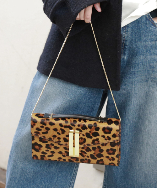 Rouge vif（ルージュヴィフ）の「【DEMELLIER/デメリエー】VANCOUVER CLUTCH LE レオパード チェーンショルダーバッグ/クラッチバッグ（クラッチバッグ・レディース・その他・フリー）」の6枚目の写真