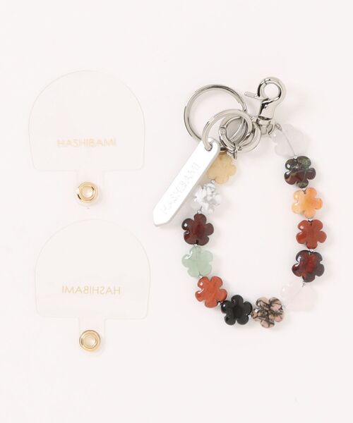 HASHIBAMI(ハシバミ)の「【HASHIBAMI】マルチ スクエア天然石 ハンドストラップ ギフト(スマホグッズ・レディース・ゴールド/シルバー/シルバー系その他2/ゴールド系その他2・FREE)」の3枚目の写真