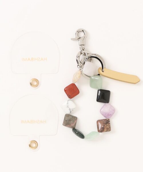 HASHIBAMI(ハシバミ)の「【HASHIBAMI】マルチ スクエア天然石 ハンドストラップ ギフト(スマホグッズ・レディース・ゴールド/シルバー/シルバー系その他2/ゴールド系その他2・FREE)」の11枚目の写真