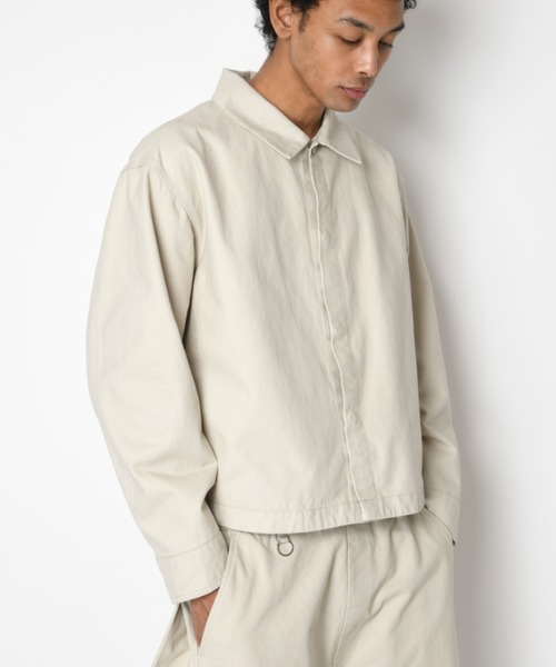 【値引き不可】INDEPICT ピグメント加工 ジャケット シャツ ピグメント加工＞ボタン シャツ ジャケット/Pigment dyed Twill Shirt
