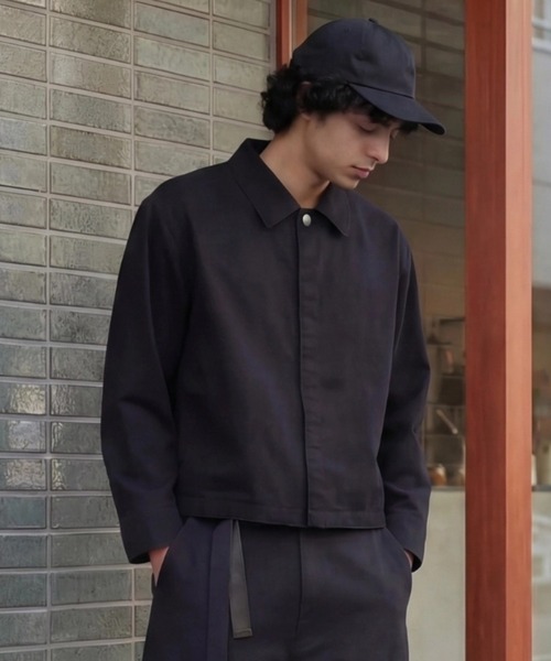 ピグメント加工＞ボタン シャツ ジャケット/Pigment dyed Twill Shirt
