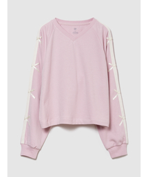 GAP（ギャップ）の「ヴィンテージソフト Vネック リボンスウェットシャツ (キッズ)（スウェット・キッズ）」