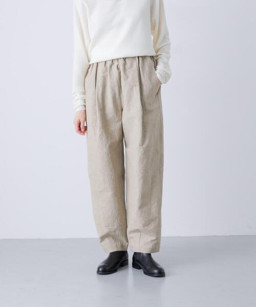 かぐれ（カグレ）の「Loose tapered pants（その他パンツ・レディース・ブラック/ライトベージュ/ベージュ・FREE）」の4枚目の写真
