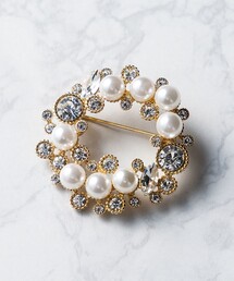 23区（ニジュウサンク）の「ビジューMIX サークル ブローチ（ブローチ/コサージュ）」