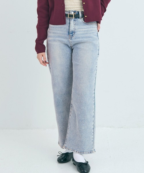 ムーヴデニムセミワイドパンツ（その他パンツ）｜coca（coca）（コカ