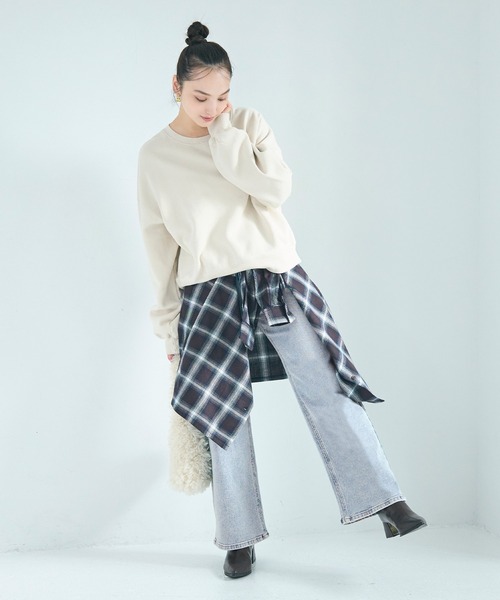 ムーヴデニムセミワイドパンツ（その他パンツ）｜coca（coca）（コカ