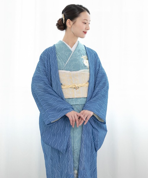 SOUBIEN(ソウビエン)の「選べる24種!大人可愛い透け感のあるレディース羽織(和装小物・レディース・ピンクベージュ/アイボリー/ベージュ/ライトグレー/ダルブルー系/ライトブルーグレー/グリーン系3/ライトブラウン/クリーム/パープル系/グレー系/杢グレー/パープル系1/ブルー系/ダルブルー系1/グレー系1/ライトピンク・FREE)」の11枚目の写真
