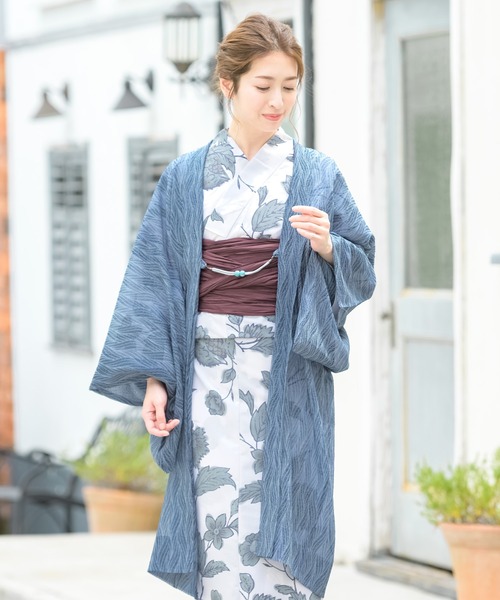 SOUBIEN(ソウビエン)の「選べる24種!大人可愛い透け感のあるレディース羽織(和装小物・レディース・ピンクベージュ/アイボリー/ベージュ/ライトグレー/ダルブルー系/ライトブルーグレー/グリーン系3/ライトブラウン/クリーム/パープル系/グレー系/杢グレー/パープル系1/ブルー系/ダルブルー系1/グレー系1/ライトピンク・FREE)」の12枚目の写真