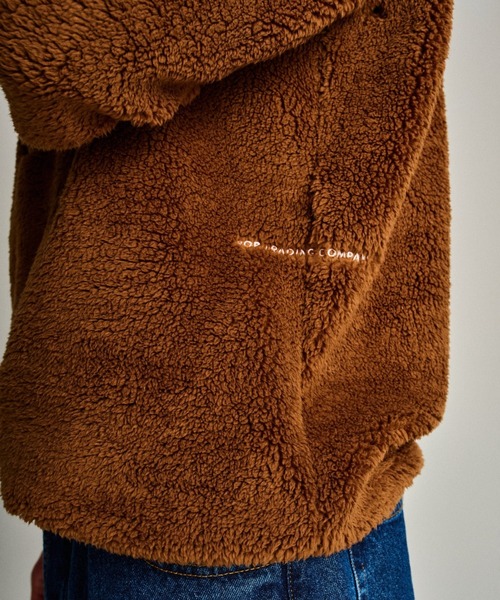 POP TRADING COMPANY（ポップトレーディングカンパニー）の「POP TRADING COMPANY/ポップトレーディングカンパニー/Pop Halfzip Polar Fleece Sweat Bison（スウェット・メンズ・ブラウン・L/M/XL）」の6枚目の写真
