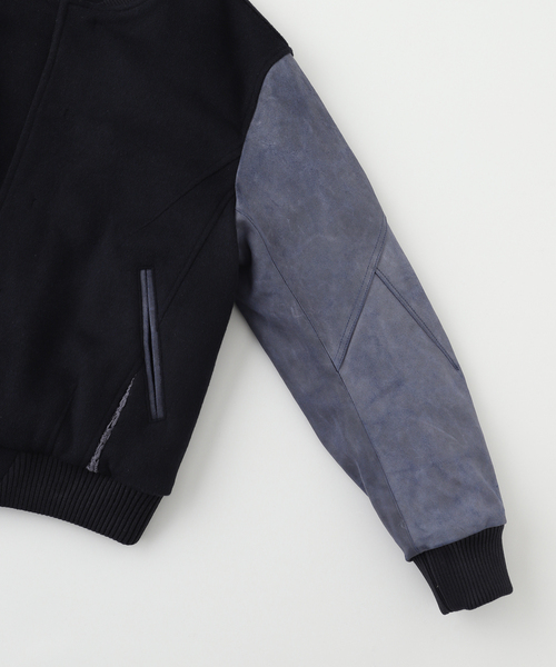 BAYCREW'S DEPO(ベイクルーズデポ)の「XLIM / エクスリム EP.8 02 JACKET(スタジャン・メンズ・ブラウン/ネイビー・SMALL/MEDIUM)」の4枚目の写真