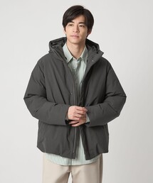 green label relaxing T/W フード ダウン ミドル丈 T/W フード ダウンコート ―撥水―