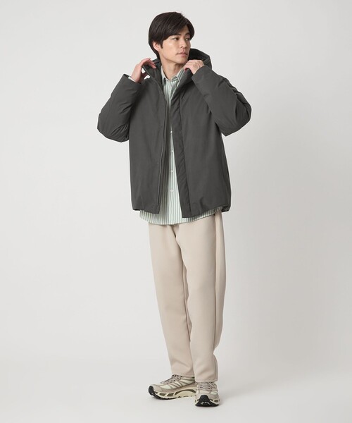 green label relaxing(グリーンレーベルリラクシング)の「T/W フード ダウン ブルゾン(ダウンジャケット/コート・メンズ・ブラック/グレー/ネイビー・S/M/L/XL)」の10枚目の写真