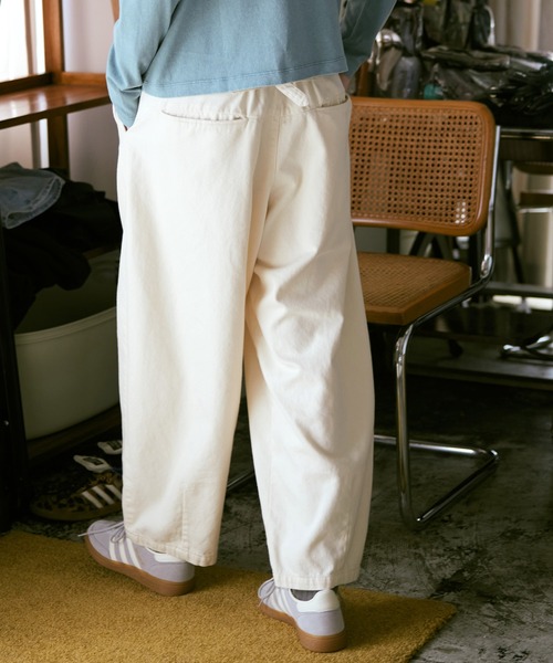 RNA-N（アールエヌエーエヌ）の「R4400 コットンウールクラシックバレルパンツ（その他パンツ・レディース・オリーブ/キナリ/パープル・FREE）」の5枚目の写真