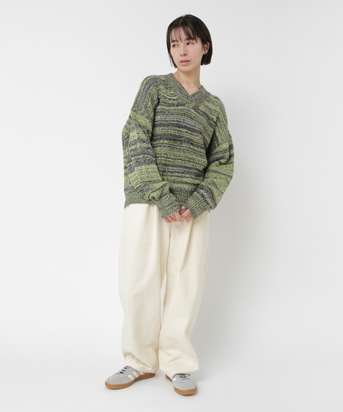 RNA-N（アールエヌエーエヌ）の「R4400 コットンウールクラシックバレルパンツ（その他パンツ・レディース・オリーブ/キナリ/パープル・FREE）」の15枚目の写真