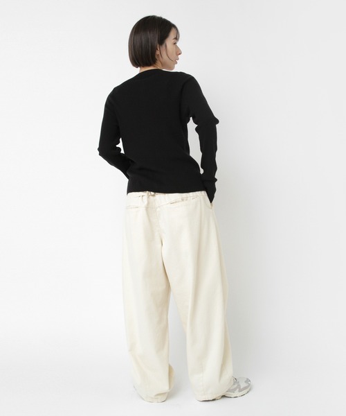 RNA-N（アールエヌエーエヌ）の「R4400 コットンウールクラシックバレルパンツ（その他パンツ・レディース・オリーブ/キナリ/パープル・FREE）」の18枚目の写真
