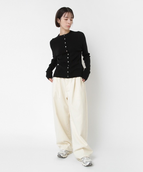 RNA-N（アールエヌエーエヌ）の「R4400 コットンウールクラシックバレルパンツ（その他パンツ・レディース・オリーブ/キナリ/パープル・FREE）」の16枚目の写真