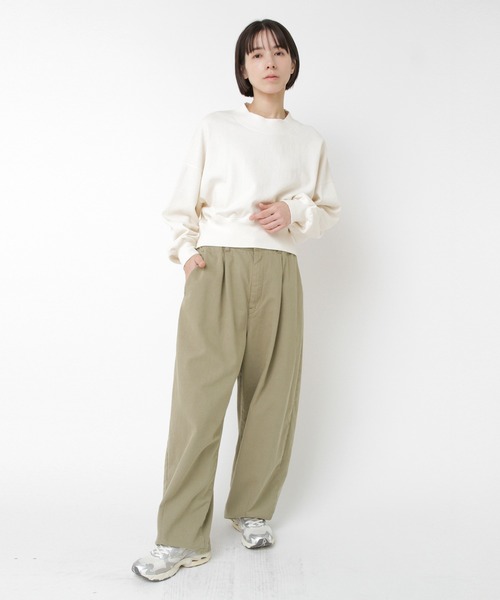 RNA-N（アールエヌエーエヌ）の「R4400 コットンウールクラシックバレルパンツ（その他パンツ・レディース・オリーブ/キナリ/パープル・FREE）」の20枚目の写真