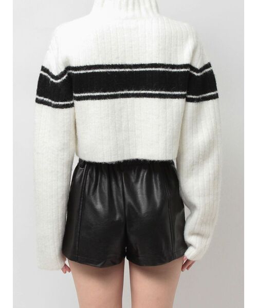 GYDA(ジェイダ)の「SymmetryGYDAリブニットトップス(ニット/セーター・レディース・ライトグレー/ブラック/オフホワイト・FREE)」の20枚目の写真