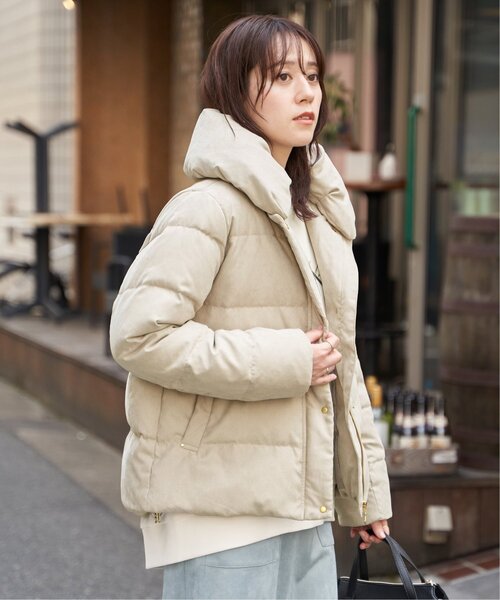 極美品   ダウンジャケット M ベージュ 洗濯機で洗える／親子コーデ】細コール2WAY洗えるダウンジャケット
