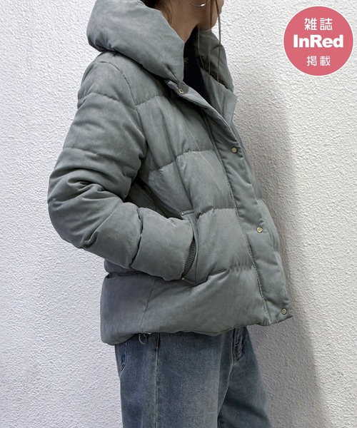 ikka（イッカ）の「【雑誌InRed1月号掲載】細コール2WAY洗えるダウンジャケット【洗濯機で洗える／親子コーデ】（ダウンジャケット/コート・レディース・グリーン系/ベージュ/ブラウン系その他/ブラック・M/L/S）」の4枚目の写真