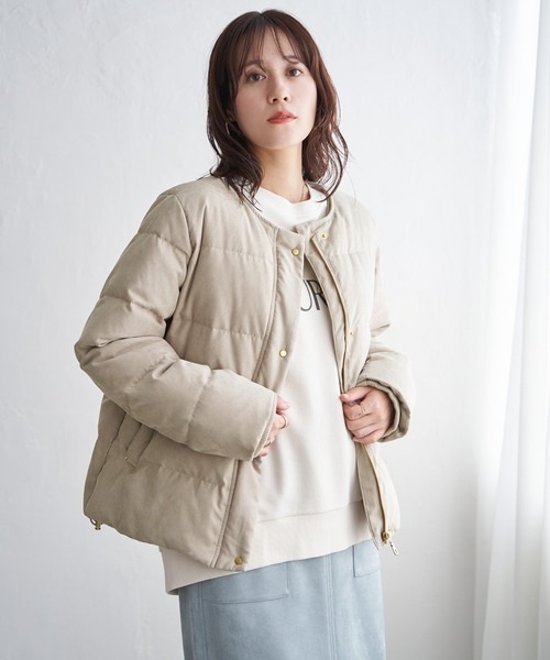 ikka（イッカ）の「【雑誌InRed1月号掲載】細コール2WAY洗えるダウンジャケット【洗濯機で洗える／親子コーデ】（ダウンジャケット/コート・レディース・グリーン系/ベージュ/ブラウン系その他/ブラック・M/L/S）」の20枚目の写真