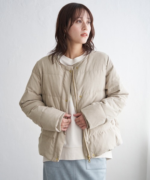 ikka（イッカ）の「【雑誌InRed1月号掲載】細コール2WAY洗えるダウンジャケット【洗濯機で洗える／親子コーデ】（ダウンジャケット/コート・レディース・グリーン系/ベージュ/ブラウン系その他/ブラック・M/L/S）」の21枚目の写真