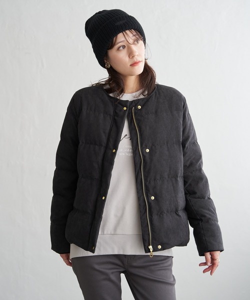 ikka（イッカ）の「【雑誌InRed1月号掲載】細コール2WAY洗えるダウンジャケット【洗濯機で洗える／親子コーデ】（ダウンジャケット/コート・レディース・グリーン系/ベージュ/ブラウン系その他/ブラック・M/L/S）」の11枚目の写真