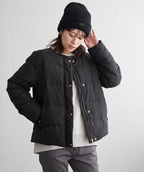 ikka（イッカ）の「【雑誌InRed1月号掲載】細コール2WAY洗えるダウンジャケット【洗濯機で洗える／親子コーデ】（ダウンジャケット/コート・レディース・グリーン系/ベージュ/ブラウン系その他/ブラック・M/L/S）」の12枚目の写真