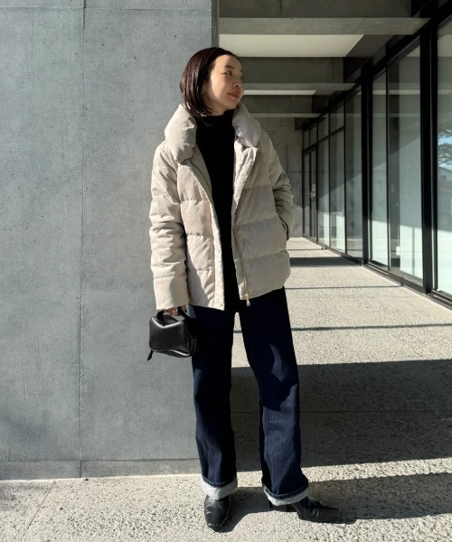 セール】【雑誌InRed1月号掲載】細コール2WAY洗えるダウンジャケット